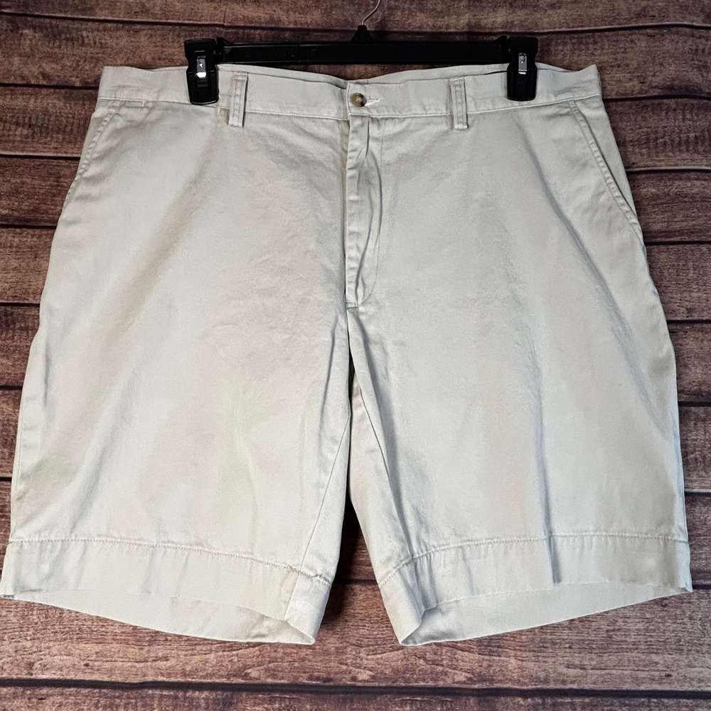 Polo Ralph Lauren Mens Classic Fit Chino Shorts Khaki Tan Cotton Size 40